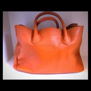 Mark and Graham pebbled leather tote never used